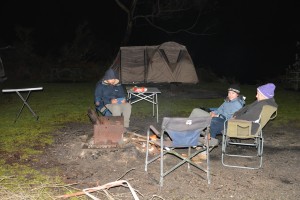 It was cold and wet but we had a legal fire to keep us warm