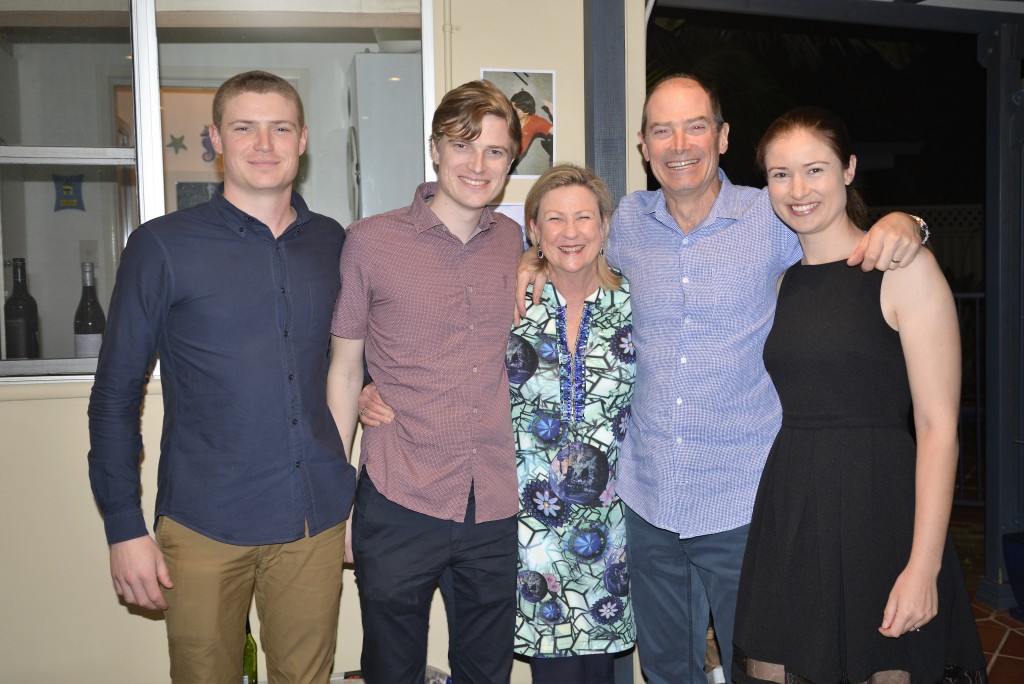 Julie, Zach, Will and Anna join the birthday boy