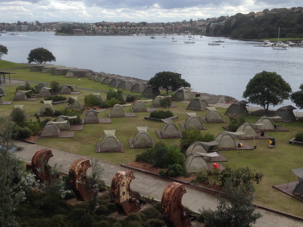 Or you can camp on Cockatoo Island on the pre-erected tents - not a bad way to spend a weekend!