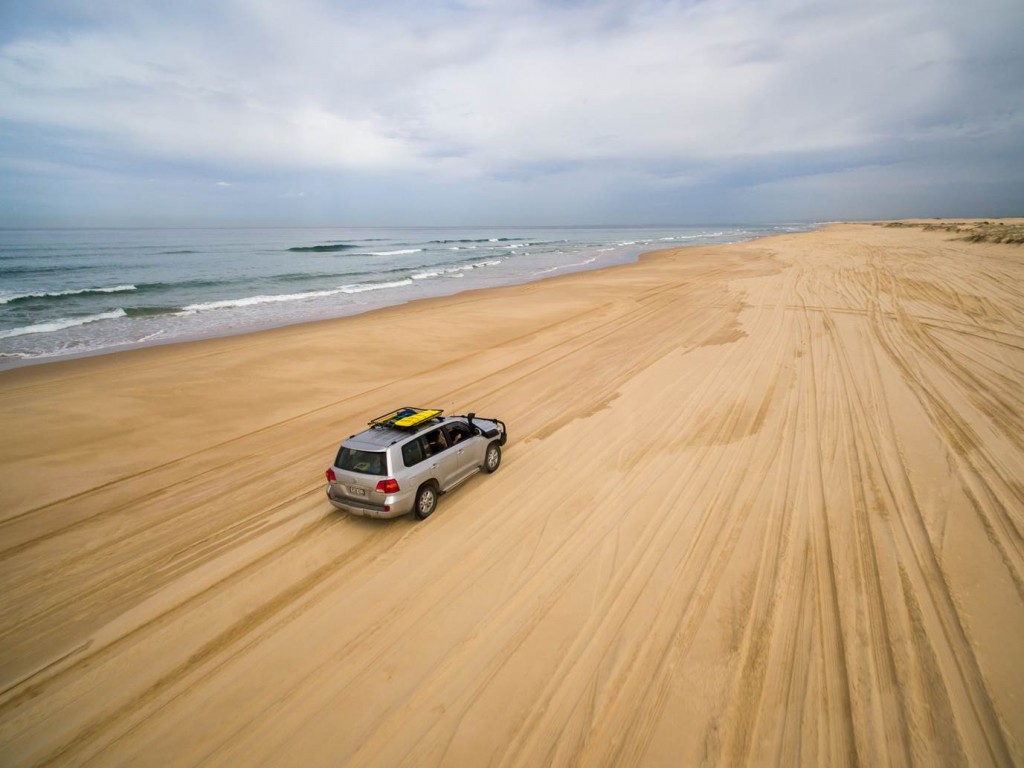 We went for a warm-up session on nearby beaches and sand dunes in preparation for crossing the Simpson Desert. This shot was taken by Will's drone.