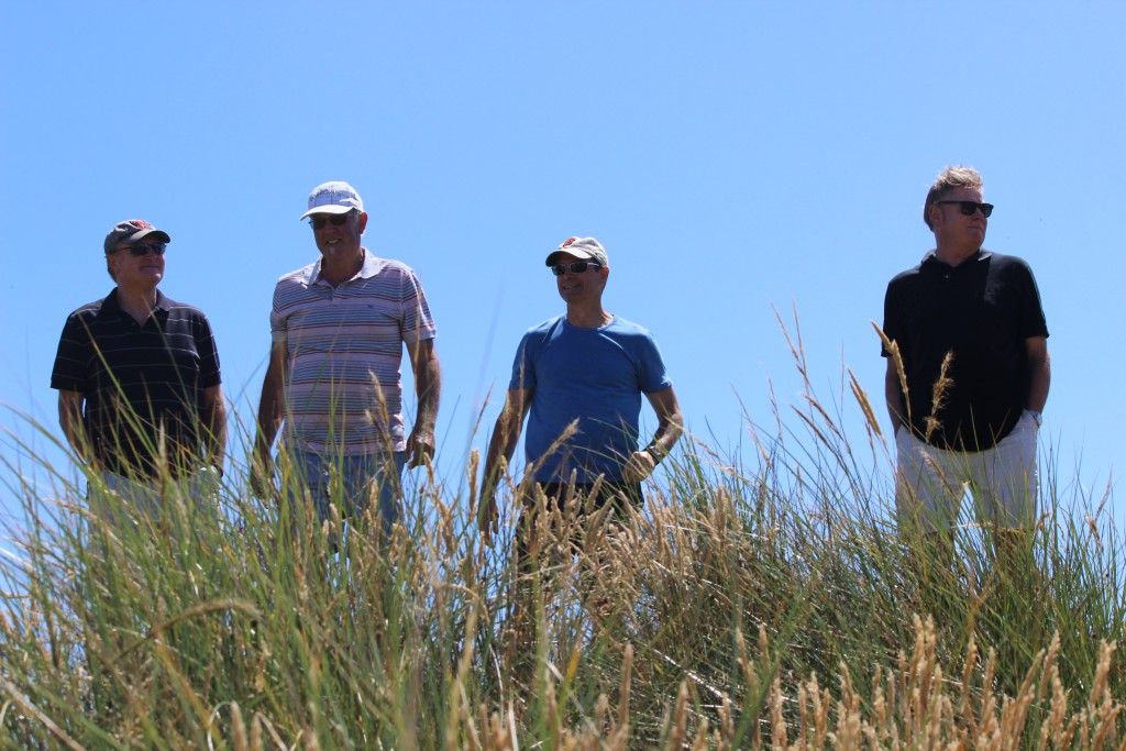A foursome of cany golfers survey the situation. Photo: Libby