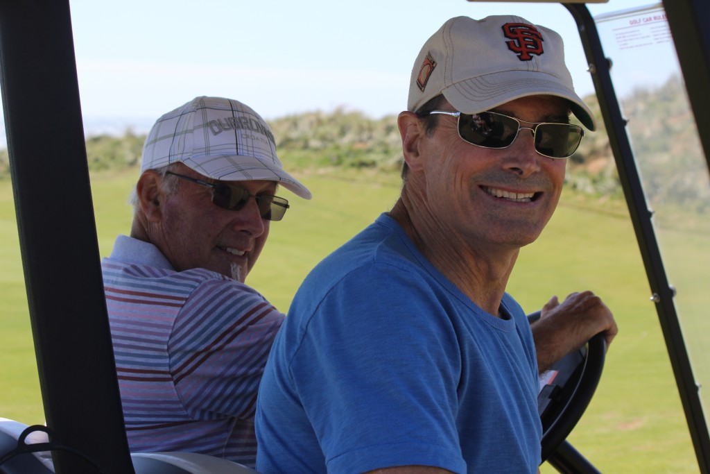 Roger and I enjoyed a game on Cape Wickham playing with his sons. Photo: Libby