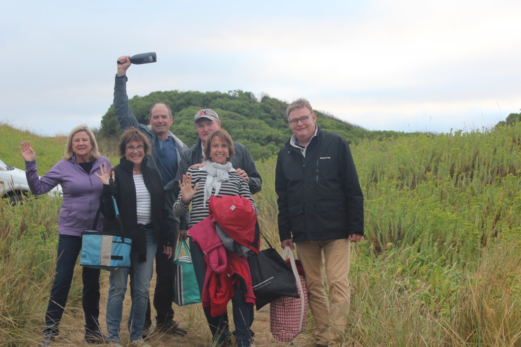 We've come to party! We head down to the beach for the New Year's Eve celebrations. Photo: Libby