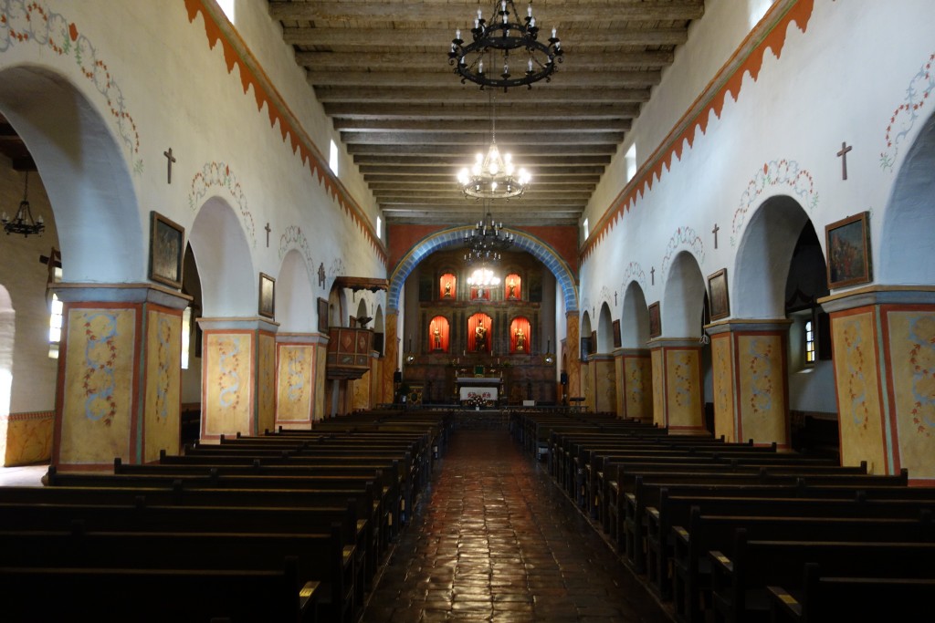 The church in the mission had an warm inviting feeling with his graceful arches and high ceiling