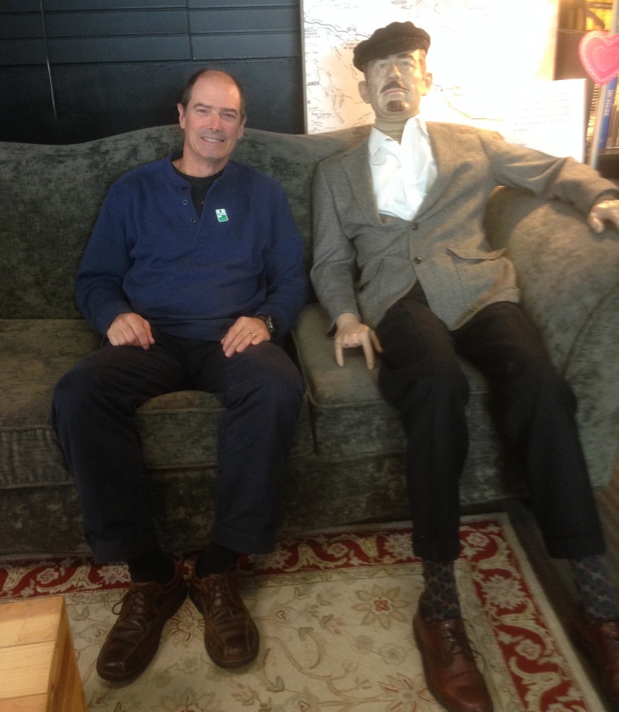 John Steinbeck and I catch up on a comfy lounge, pity Im about 50 years late for a conversation