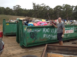 There were some long faces at the tip as we delivered load after load - even the old golf clubs went 