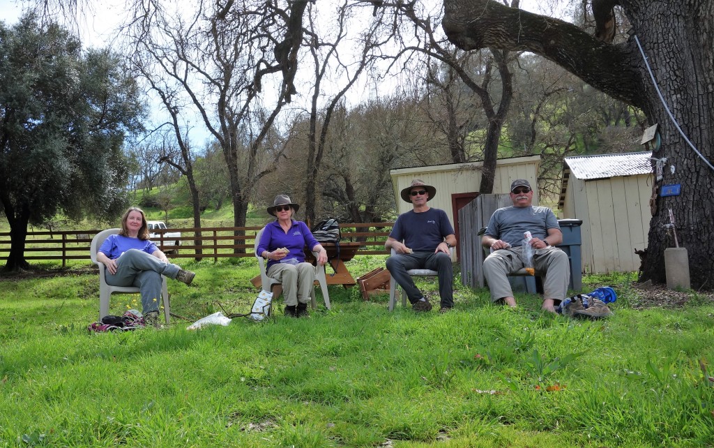 The picnic group at the old ranch house