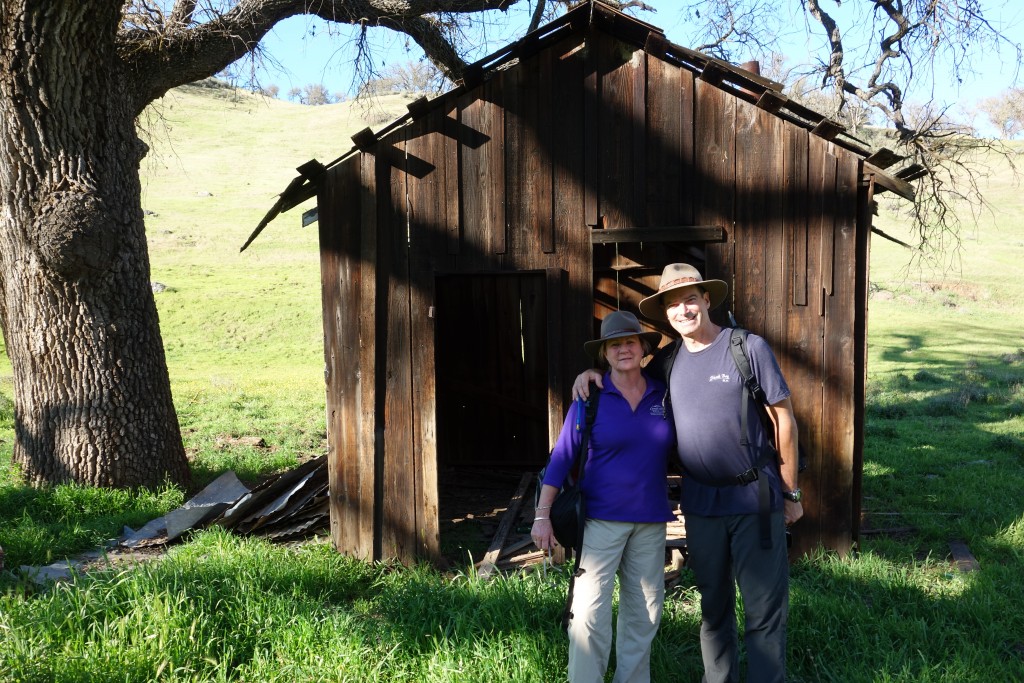 We walked past the old Hunter's cabin and explored what's left of it