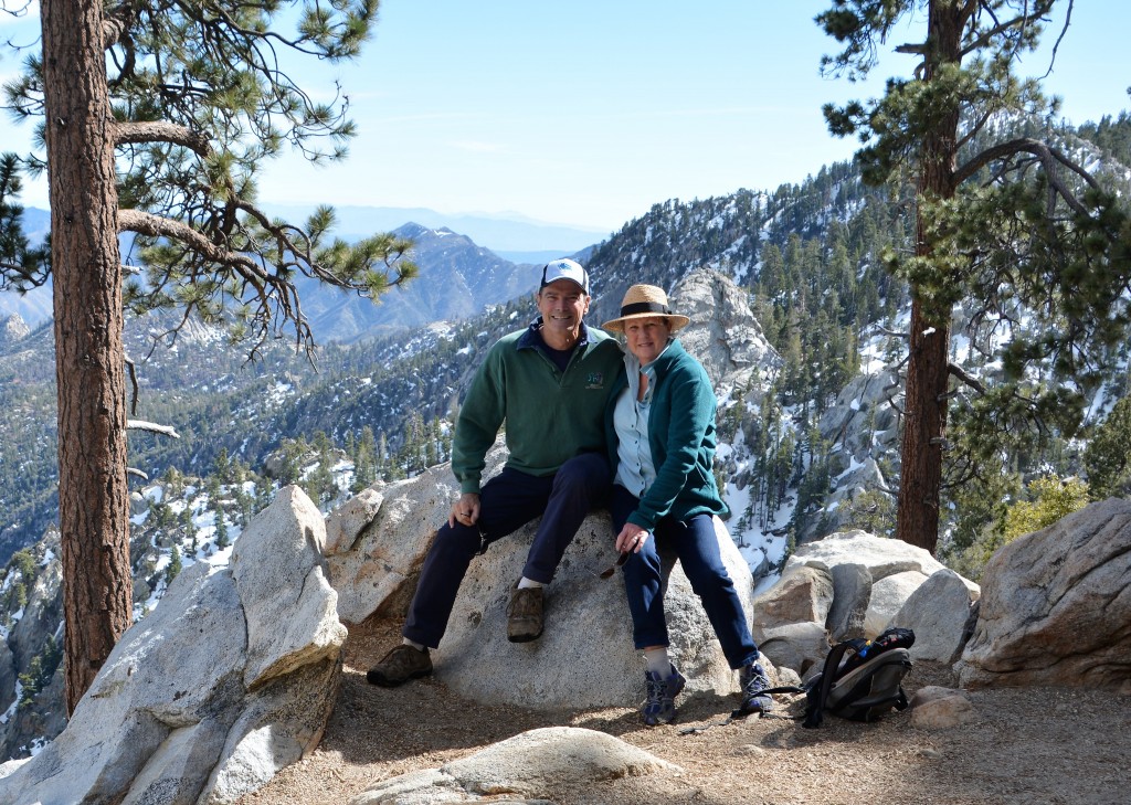 The happy couple summitted via aerial tramway and were rewarded with stunning views in all directions