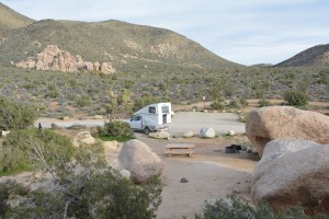 Our campsite in Joshua Tree NP - a great winter desert spot