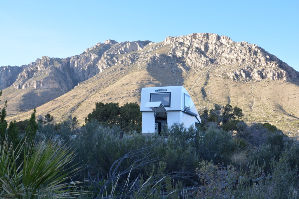 Tramp finds a comfortable resting place for the night amongst the mountains