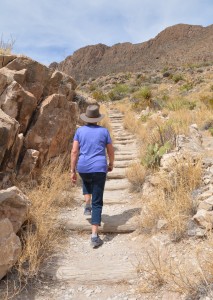 Heading up a track in search of the big horseshoe-shaped bend in the Rio Grande
