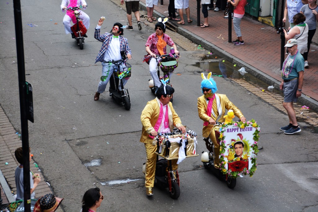 Oh yes, you can't forget the Elvis impersonators on scooters