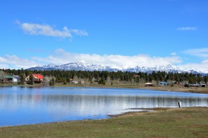 A town with a view - snow-capped Rocky Mountains all around Pagosa Springs