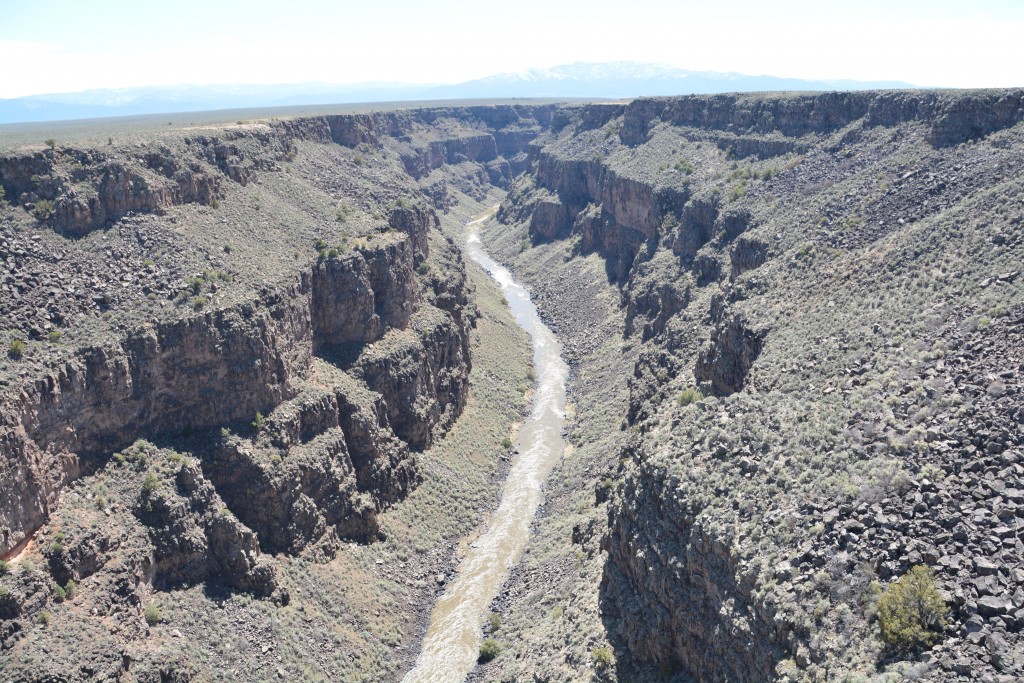 The famous Rio Grande carving its way through the desert near Taos New Mexico