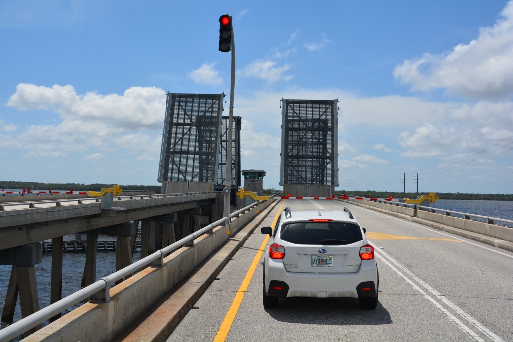 Another river, another bridge. This draw bridge slowed everyone down for a few minutes when one little boat went through