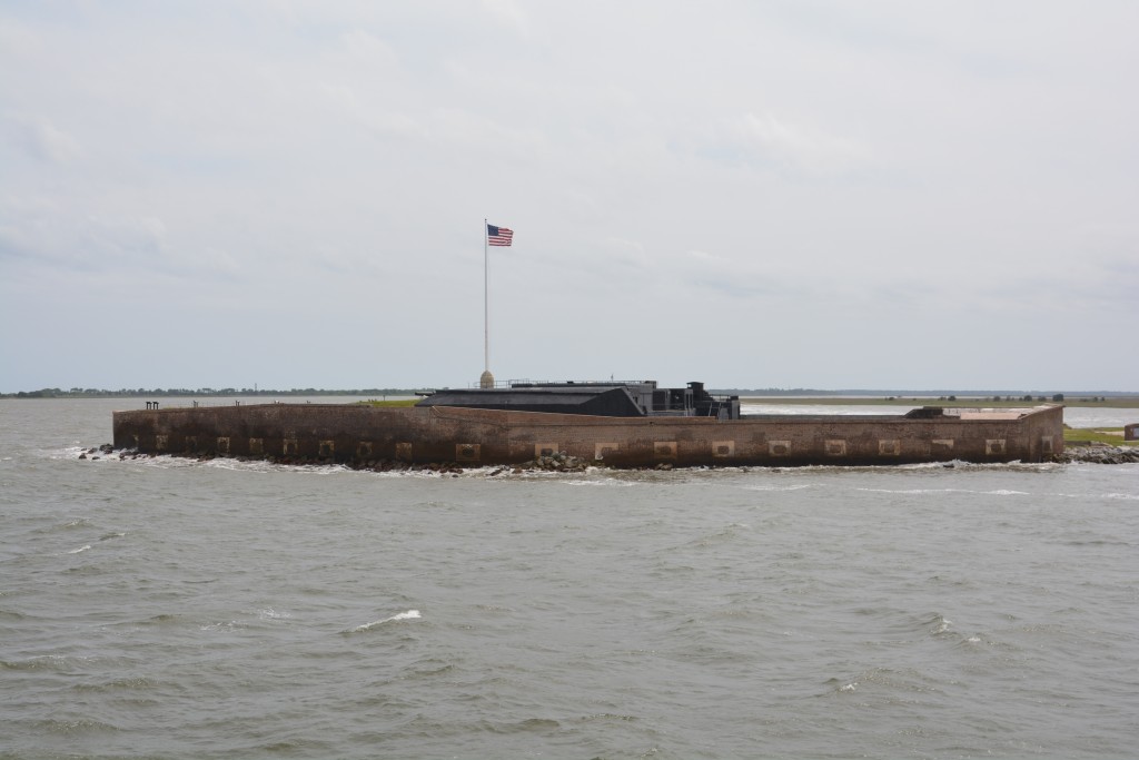 Fort Sumter on the manmade island protecting Charleston's harbour