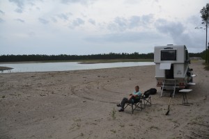 Another perfect camp spot - we found a bush camp on this lake in a national park, a great way to end the day