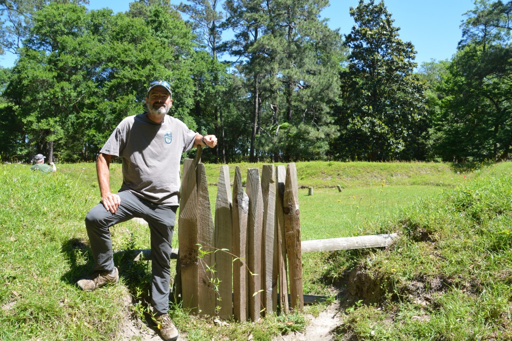 Standing in front of perhaps all that is left of the lost colony of Roanoke - Britain's first attempt at colonising the New World