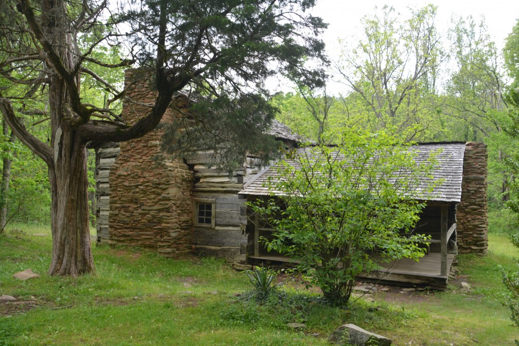 The old log house of the Walker sisters - they were totally self-sufficient in an extremely remote location