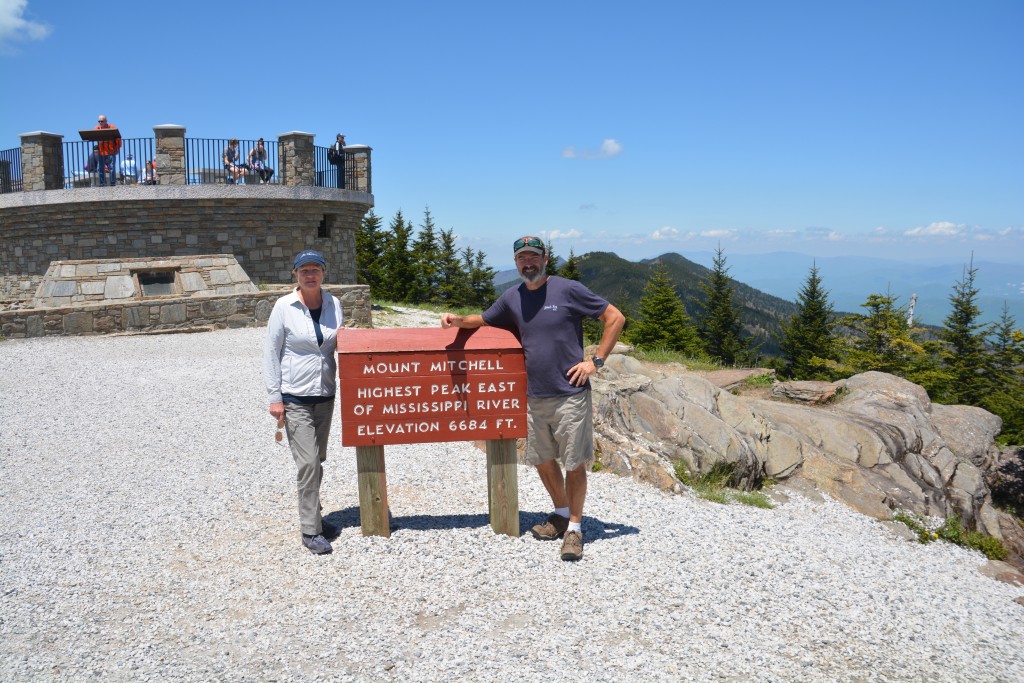 Standing on top of Mt. Mitchell - America's highest point east of the Mississippi River