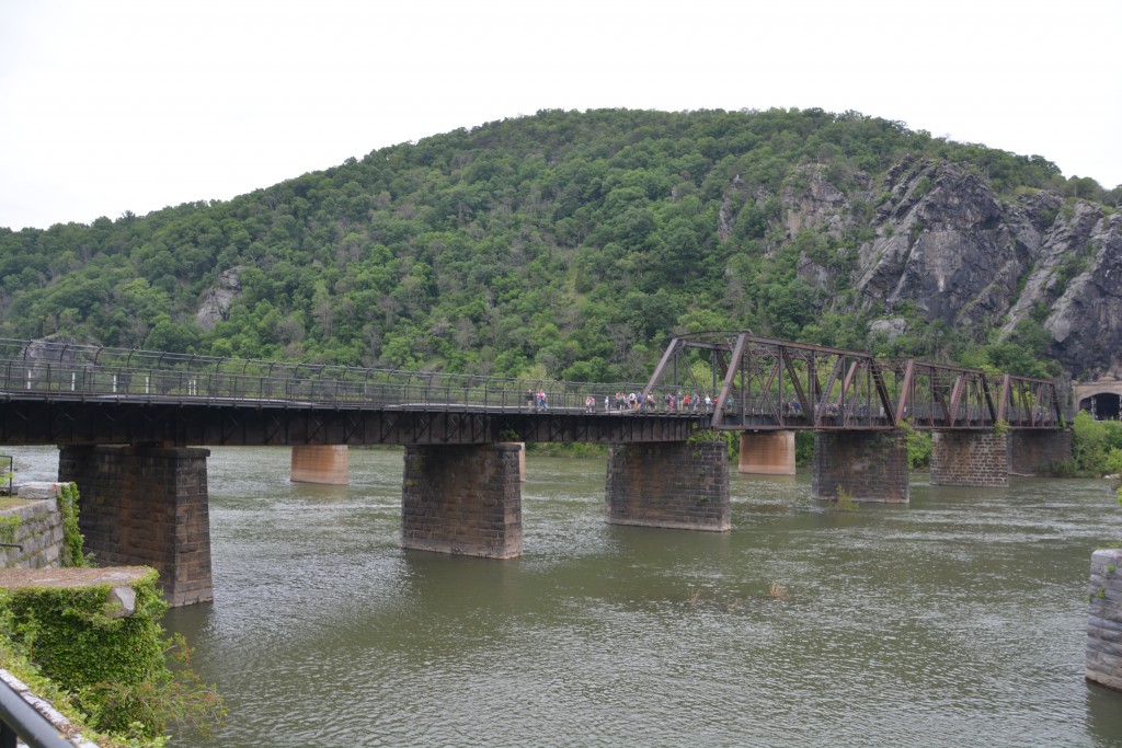 We walked across this old rail bridge at Harper's Ferry into Maryland