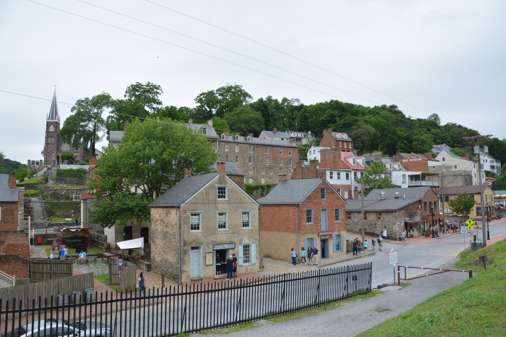 The historic town of Harper's Ferry in the corner of West Virginia