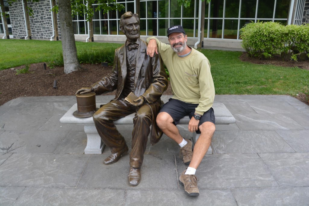 Abraham Lincoln and I shooting the breeze after his famous Gettysburg Address