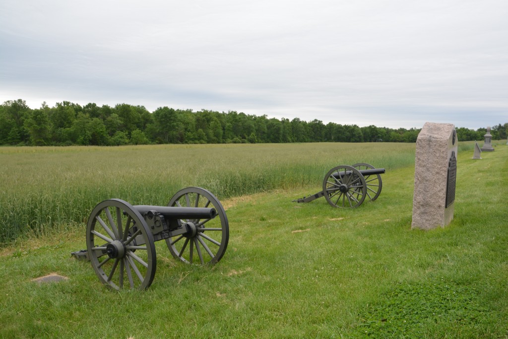 Farmers' fields today but a bloody battlefield in the Civil War