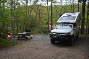 Tramp spent a couple of nights on the banks of beautiful lakes in the mountains of New York