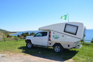 Tramp takes in the view under the Cape Breton Island - a place rich in Scottish culture