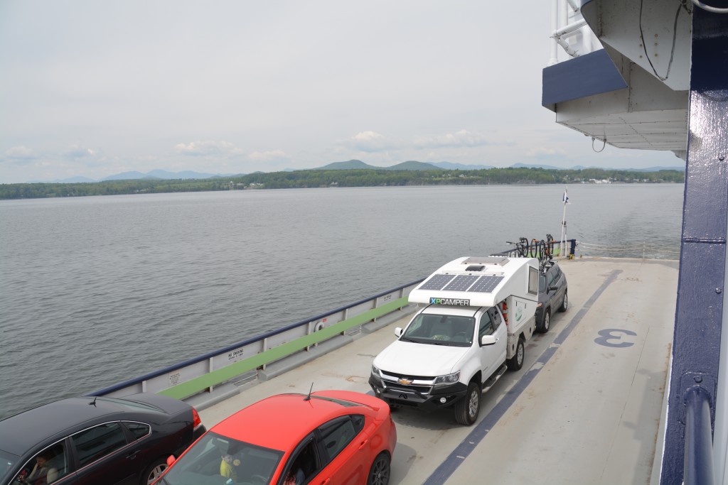 We caught a ferry across Champlain Lake from New York to Vermont