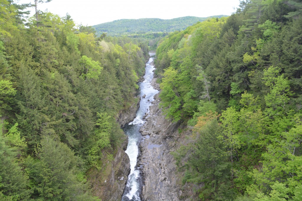 Quechee Gorge, formed by glaciers, now a true highlight of central Vermont