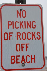 First of all, you can't call it a beach if it has rocks on it...