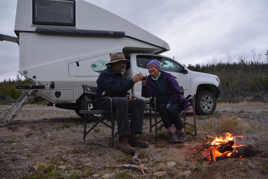 It was a cold and windy night but Julie and I celebrated Day 94 on the road, breaking our previous record of 93 days when we travelled around Australia a few years ago