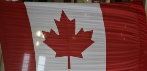 The unique Canadian maple leaf, flown proudly in equal proportions to the US, quite a standout national symbol