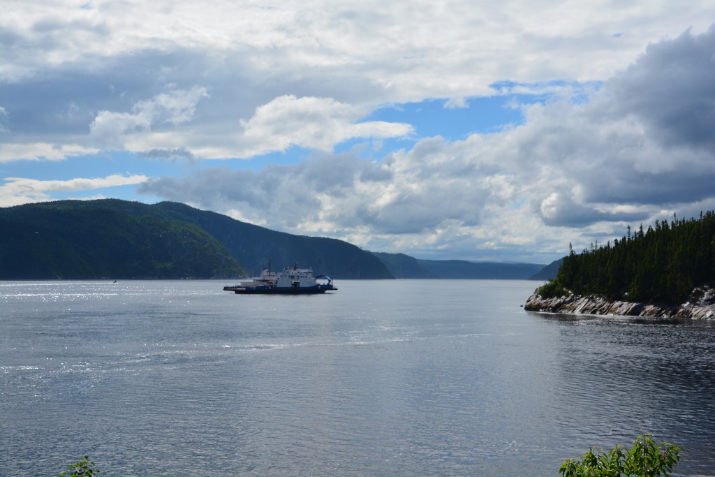 The ferry going across the mouth of the Sagenauy Fjord - one of Quebec's top tourist destinations