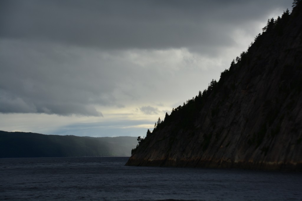 A late afternoon storm greeted us on the shores of the Saguenay Fjord