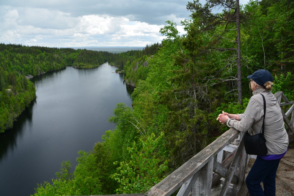 The huge fault line now masquerading as a lake in l'Auigebelle national park