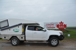 We passed the marker that was called the Centre of Canada - and of course we had to stop to celebrate the moment