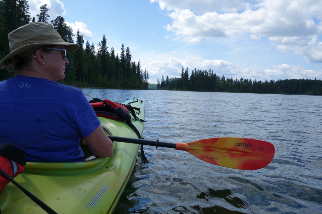 Julie is a kayaker from way back and she led us around some beautiful little islands in the lake