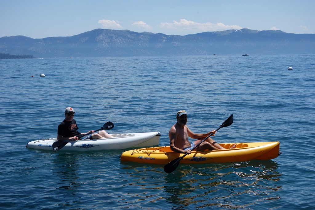 Zach and I get in a little aquatic exercise the day before the wedding