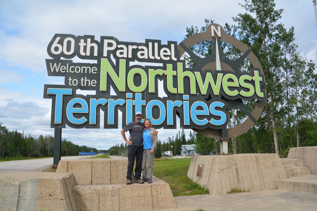A very big moment in our travels this year - crossing the 60th parallel and passing into the huge Northwest Territories