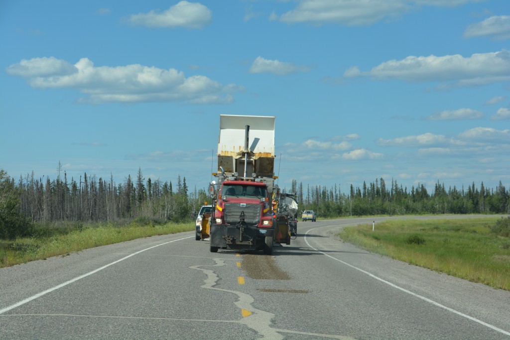 There seemed to be constant roadwork but it was very poorly coordinated with drivers - not really sure where I'm supposed to be when I came across this guy