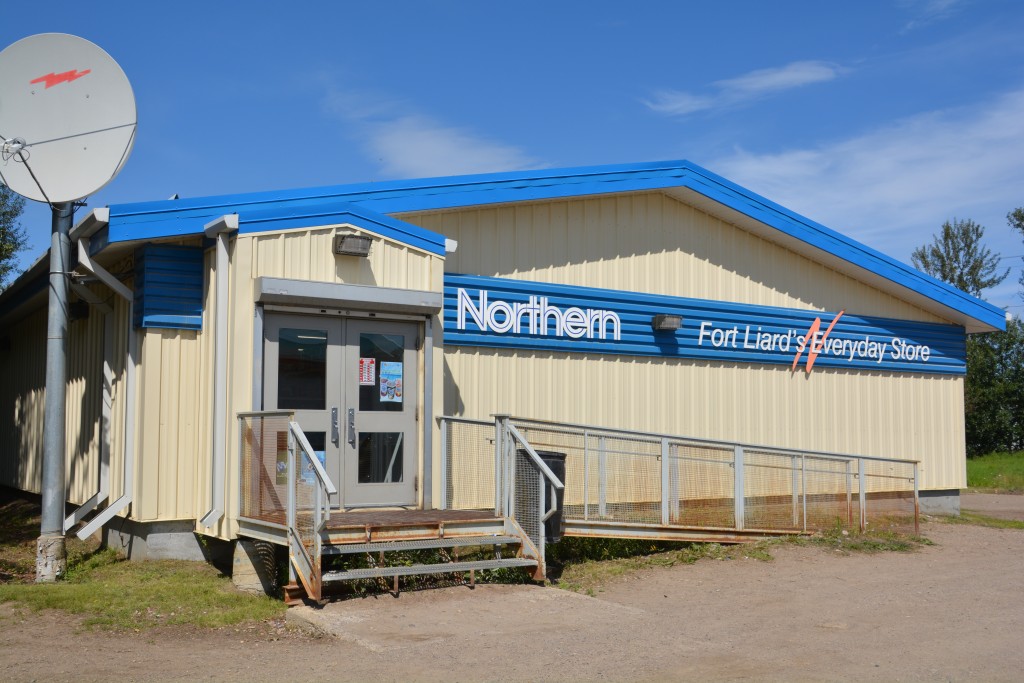 The only store in Fort Laird, very typical of all the First Nation communities. In this store you could buy a limited selection of groceries, children's toys, hardware items, camping gear, furniture, white goods and stationary plus there is a post office and Pizza Hut take-away