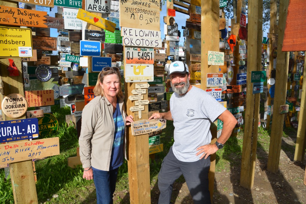 You can't pass through Watson Lake and not add a sign to this amazing place - and so we did!