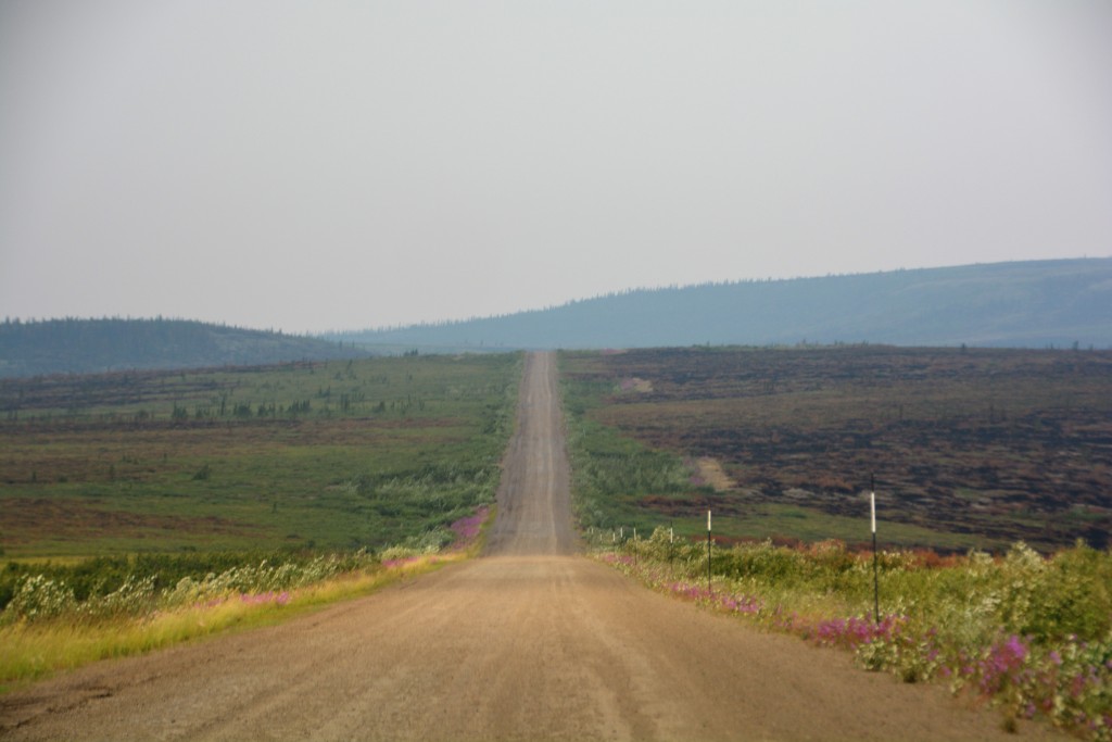 Hard to figure big fires way up here where the ground is frozen but you can see the effect when they sweep through