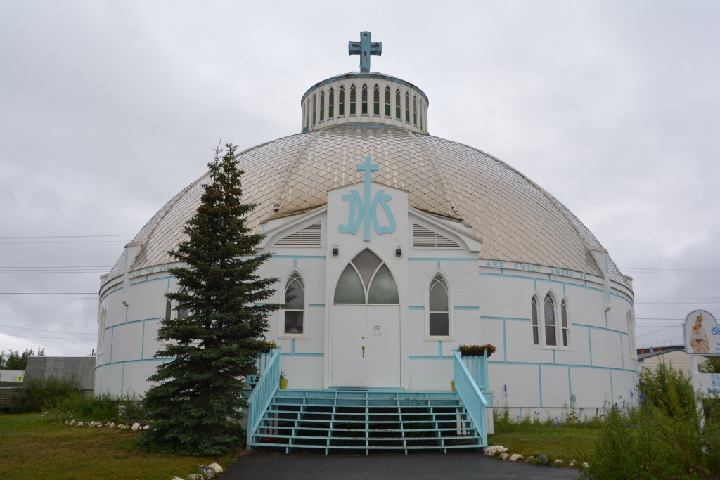 The only real tourist attraction in town is the circular igloo church - well, its certainly different