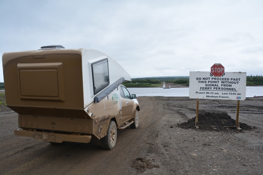 We washed Tramp in Inuvik but by the time we got tot he first ferry crossing he had reverted to his previous muddy self