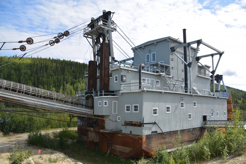 The largest and most successful dredge from the old mining days - it only took four men to operate!